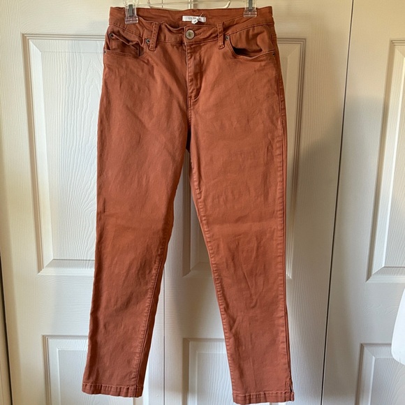 Rust Orange Straight-Leg Mid-Rise Jeans by sts blue/Size 29 - Picture 1 of 6